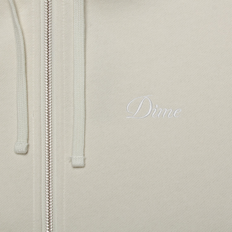 Dime | Cursive Small Logo Zip Hoodie
Color : Natural