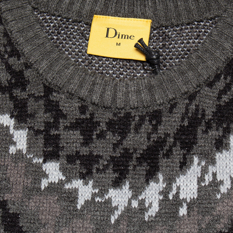 Dime | Houndstooth Knit
Color : Coal