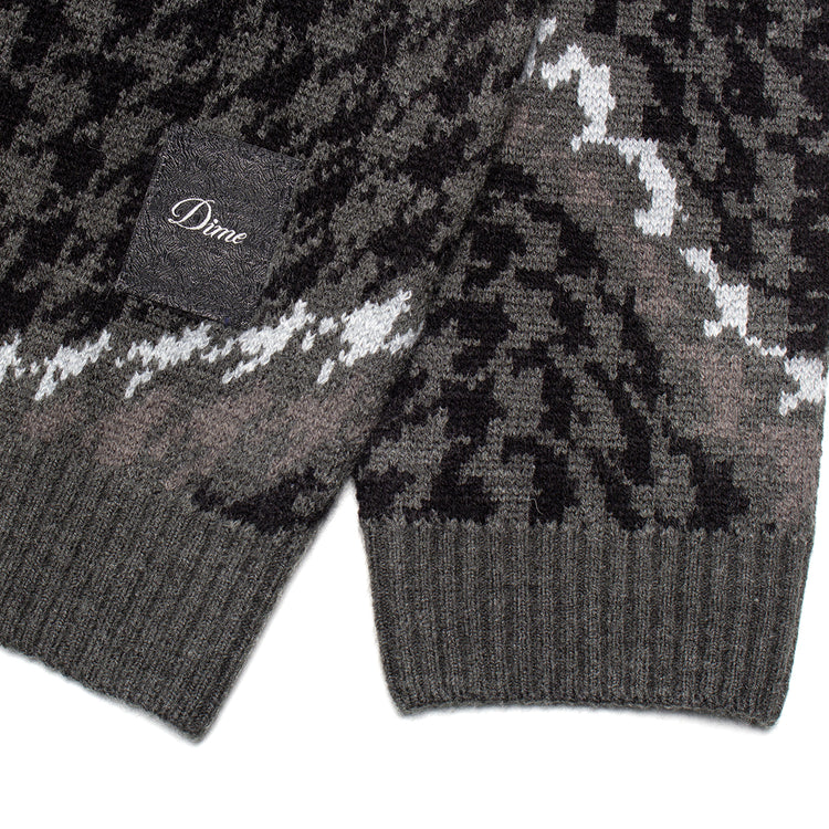 Dime | Houndstooth Knit
Color : Coal