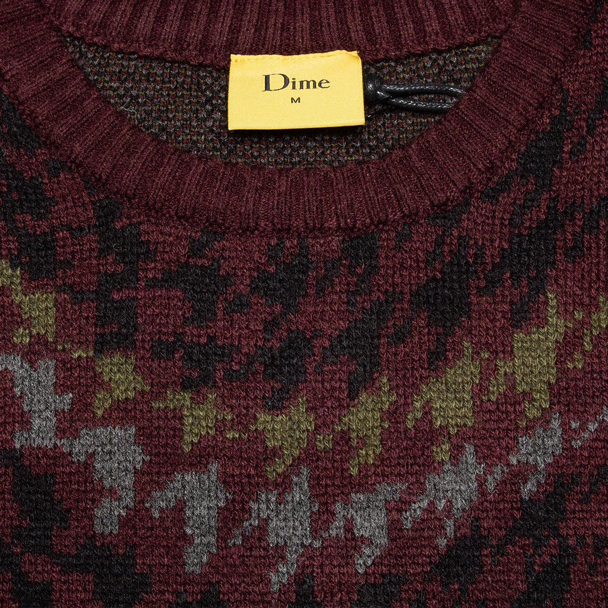 Dime | Houndstooth Knit
Color : Burgundy