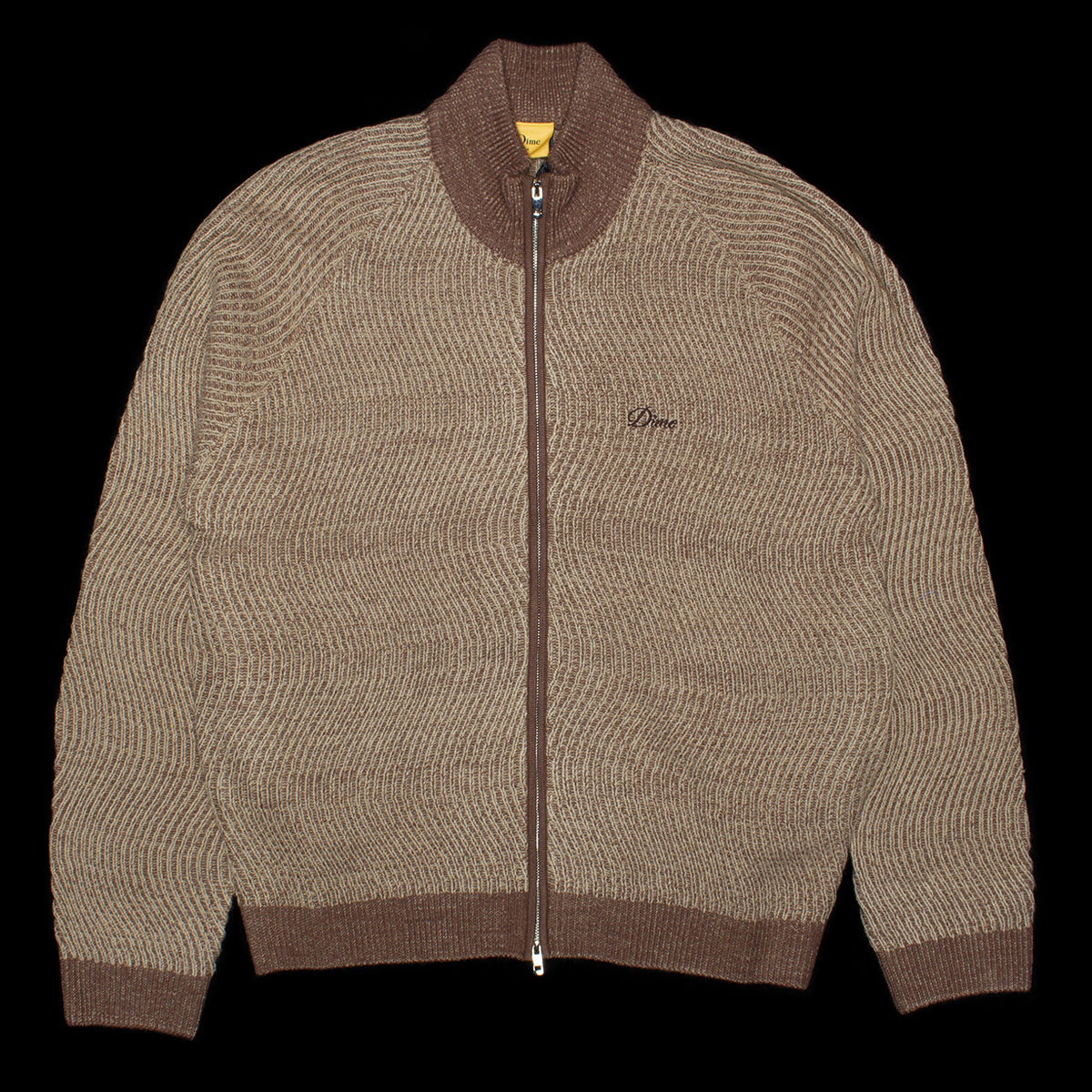 Dime | Double Zipper Knit
Color : Camel