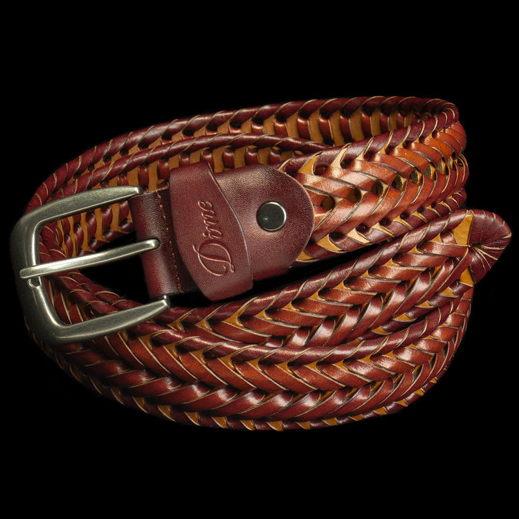 Dime | Braided Leather Belt
Color : Caramel / Brown