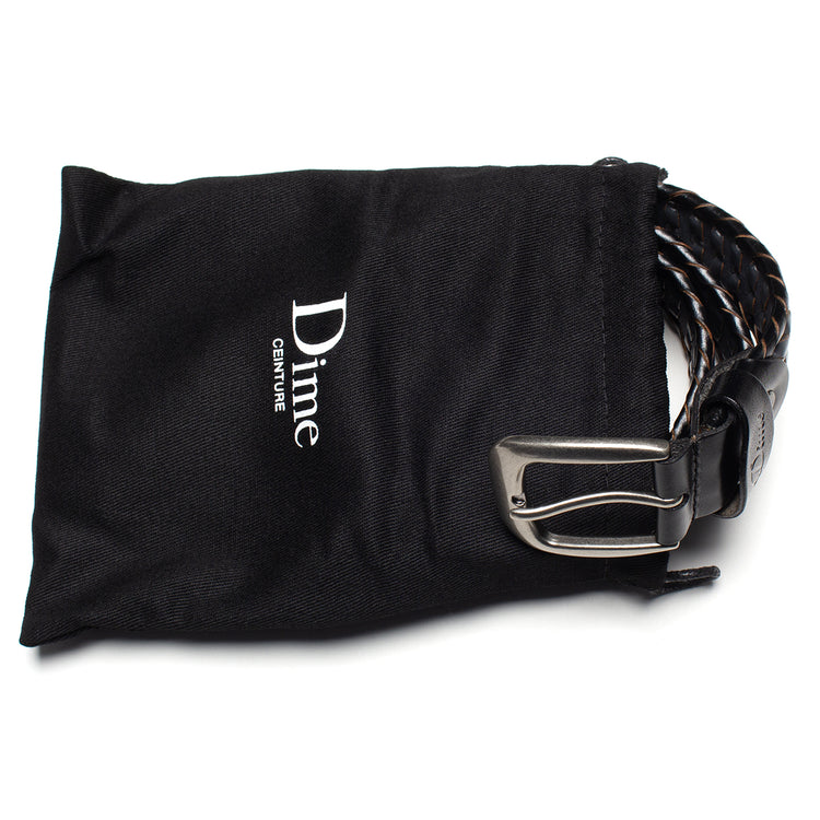 Dime | Braided Leather Belt
Color : Black / Charcoal