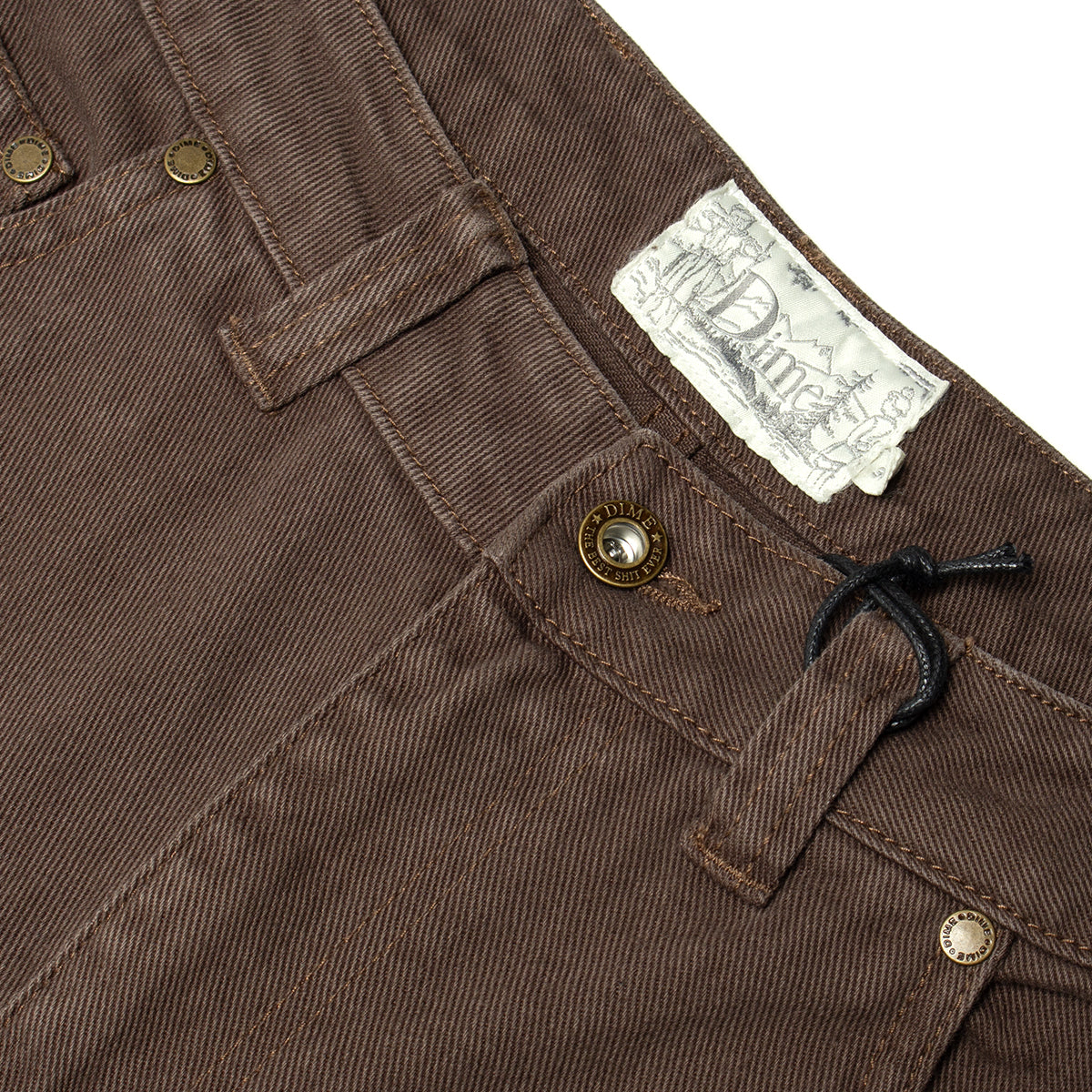 Dime | Classic Baggy Denim Pants
Color : Brown Washed