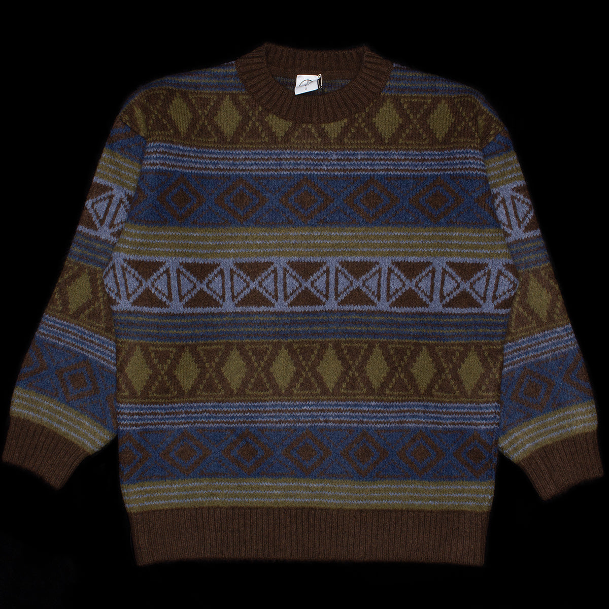 Polar Skate Co. | George Sweater
Color : Blue Green Mix