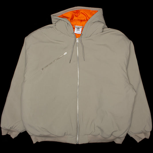 Adidas | Shmoofoil Nylon Canvas Jacket
Style # IX9021
Color : Silver Pebble / Collegiate Orange