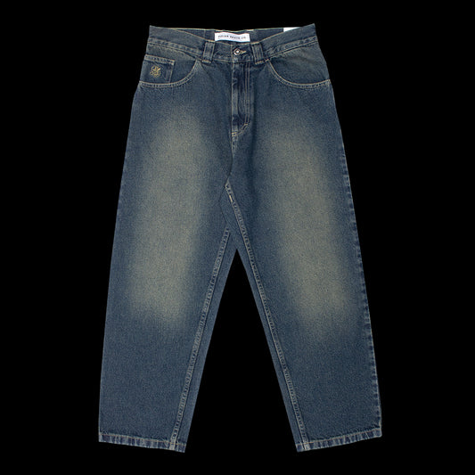 Polar Skate Co. - '93! Pants
Color : Dirty Blue
Materials&nbsp;: 100% Cotton
Denim fabric
YKK zipper &amp; button
Woven label on waist
Straight leg
Semi baggy fit
Made in Poland
Embroidered logo on change pocket