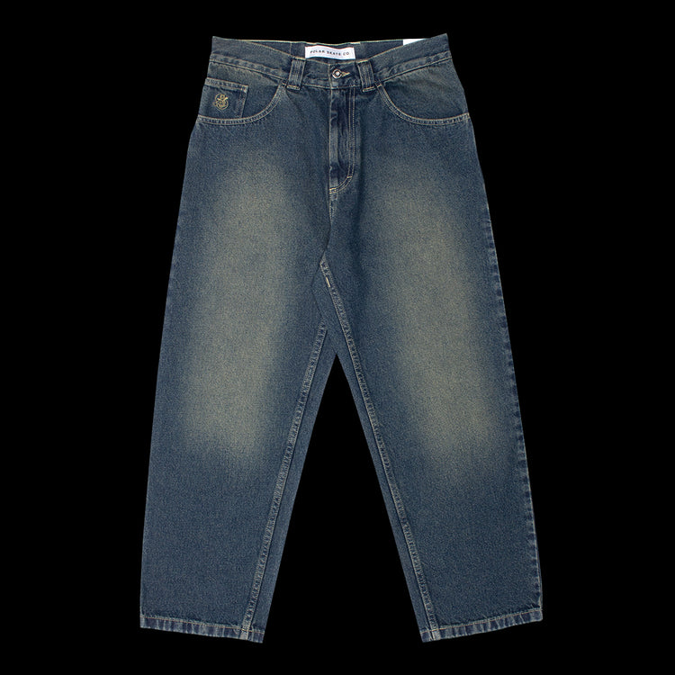 Polar Skate Co. - '93! Pants
Color : Dirty Blue
Materials&nbsp;: 100% Cotton
Denim fabric
YKK zipper &amp; button
Woven label on waist
Straight leg
Semi baggy fit
Made in Poland
Embroidered logo on change pocket