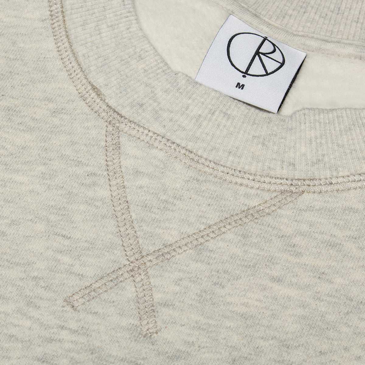 Polar Skate Co - Frankie Crewneck
Color : Ivory Grey Melange