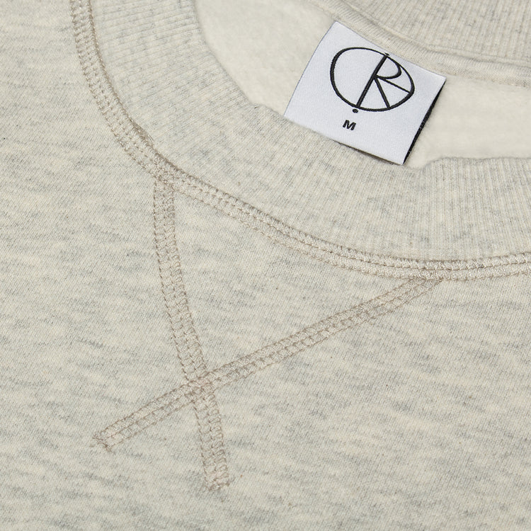 Polar Skate Co - Frankie Crewneck
Color : Ivory Grey Melange