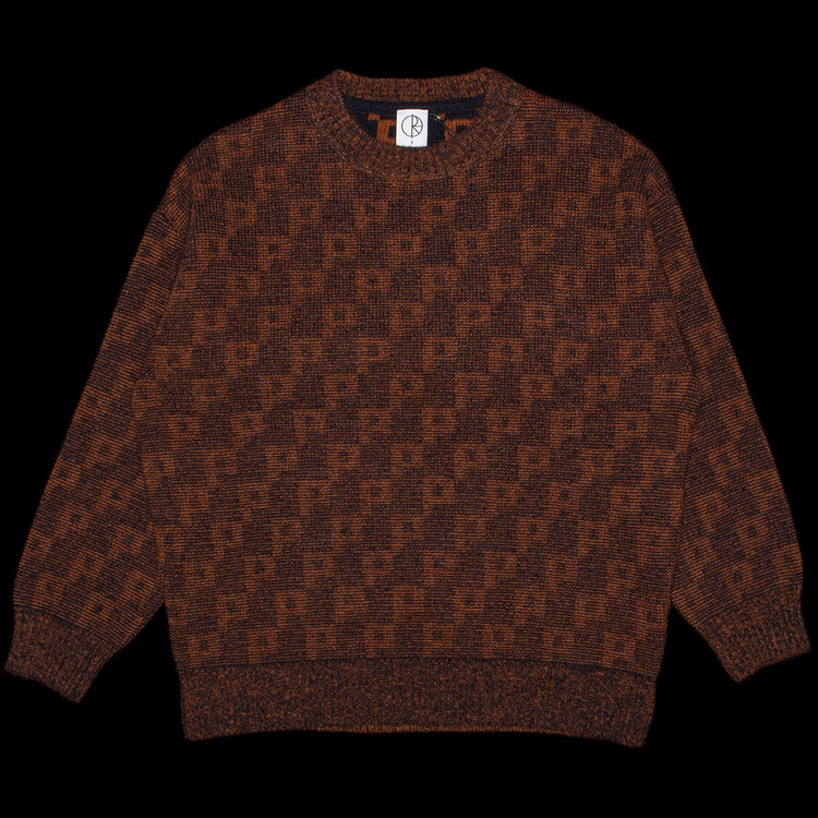 Polar Skate Co. - George Sweater
Color : Navy / Orange
Materials : 60% Acrylic / 14% Polyamide / 10% Polyester / 8% Viscose / 8% Wool
Fluffy yarn
Jacquard knit
Dropped shoulders
Wide, short fit
Made in Portugal