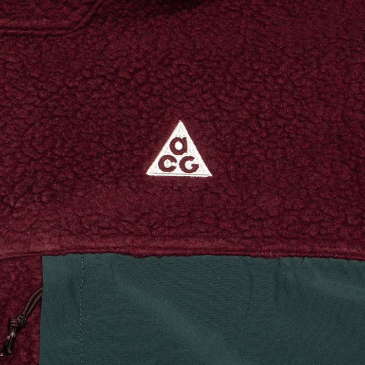 Nike ACG | Arctic Wolf Full-Zip Fleece Style # FN0372-681 Color : Night Maroon / Deep Jungle / White