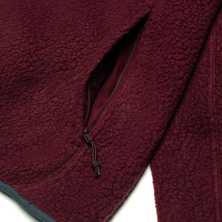 Nike ACG | Arctic Wolf Full-Zip Fleece Style # FN0372-681 Color : Night Maroon / Deep Jungle / White