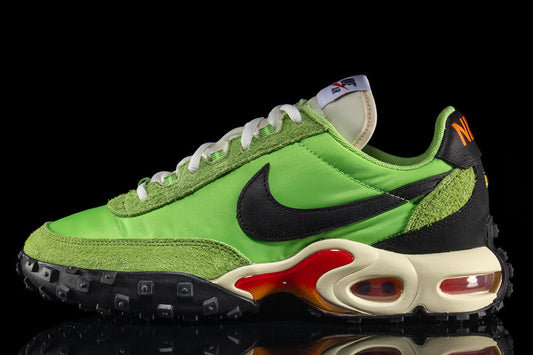 Nike | Air Max Waffle SP
Style # FV6946-301
Color : Action Green / Black / Total Orange