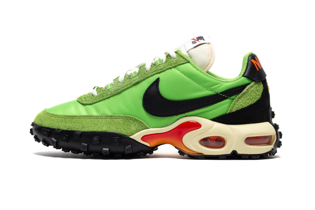 Nike | Air Max Waffle SP
Style # FV6946-301
Color : Action Green / Black / Total Orange