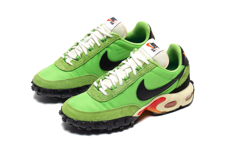 Nike | Air Max Waffle SP
Style # FV6946-301
Color : Action Green / Black / Total Orange