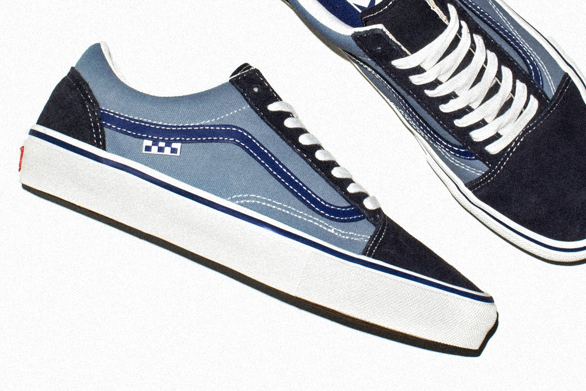 Vans | Skate Old Skool x Elijah Berle
Style # VN0A2Z32FUH1
Color : Vintage Blue / White