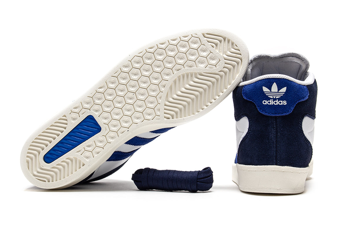 Adidas - Superskate
Style # HQ4807
Color : Core Black / White / Gold Metallic
Materials : Suede / Leather Upper - Rubber Outsole
Sizing : US Men's
Cupsole construction