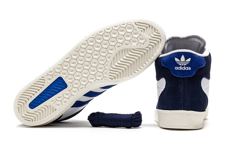 Adidas - Superskate
Style # HQ4807
Color : Core Black / White / Gold Metallic
Materials : Suede / Leather Upper - Rubber Outsole
Sizing : US Men's
Cupsole construction