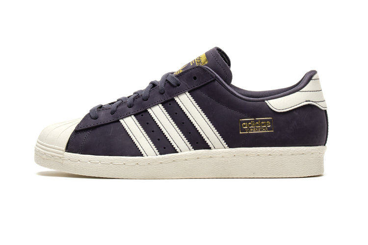 Adidas - Superstar 80 ADV
Style # HQ9289
Color : Grey / White
Materials : Leather / Suede Upper - Rubber Outsole
Sizing : US Men's
Cupsole construction