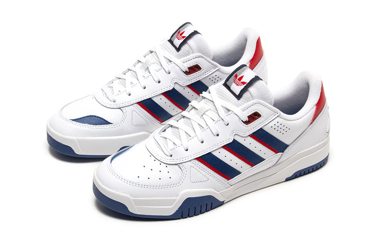 Adidas - Tekkira Cup
Style # HQ4814
Color : Footwear White / Dusky Petrol / Better Scarlet
Materials : Leather Upper - Rubber Outsole
Sizing : US Men's
Cupsole construction