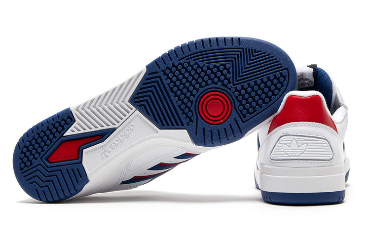 Adidas - Tekkira Cup
Style # HQ4814
Color : Footwear White / Dusky Petrol / Better Scarlet
Materials : Leather Upper - Rubber Outsole
Sizing : US Men's
Cupsole construction