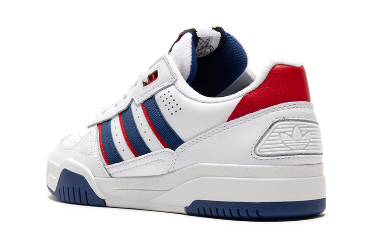 Adidas - Tekkira Cup
Style # HQ4814
Color : Footwear White / Dusky Petrol / Better Scarlet
Materials : Leather Upper - Rubber Outsole
Sizing : US Men's
Cupsole construction