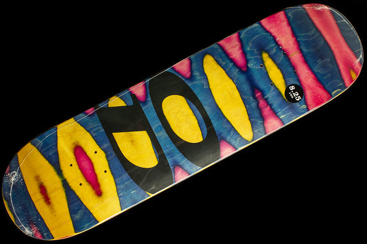 Hardbody - OD Groovy Veneer Deck
Color : Blue / Yellow / Pink
Width : 8.25"
Wheelbase : 14.25
Length : 32.00"

Nose : 6.92"
Tail : 6.64"
Manufactured by BBS
Grip Tape not included, search grip to see options

Top ply color may vary