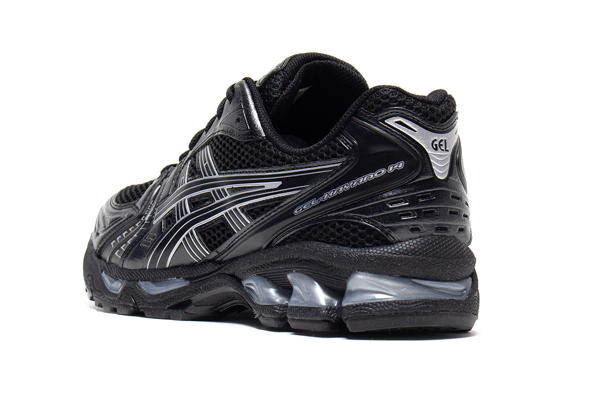 Asics | Gel-Kayano 14
Style # 1201A019.006
Color : Black / Pure Silver