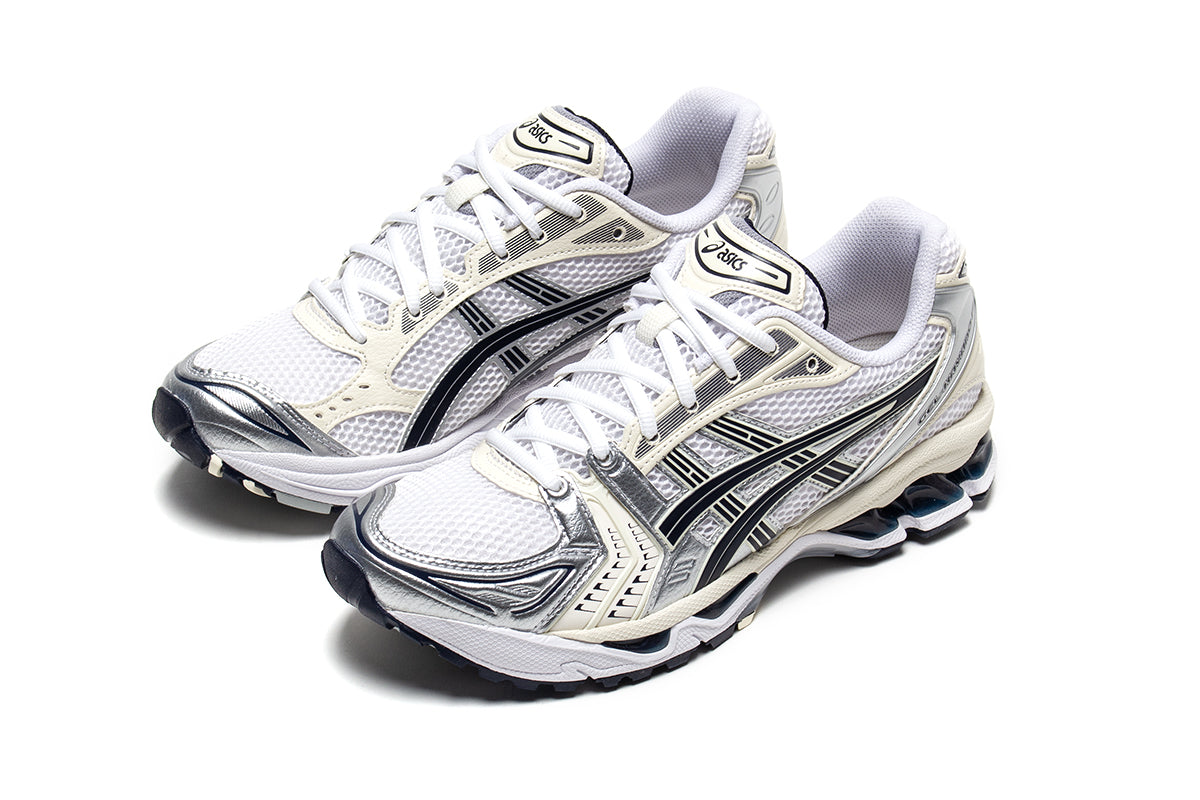 Asics | Women's Gel-Kayano 14
Style # 1202A056.109
Color : White / Midnight