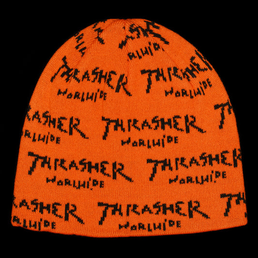 Thrasher | Worlwide Skully Beanie
Color : Orange