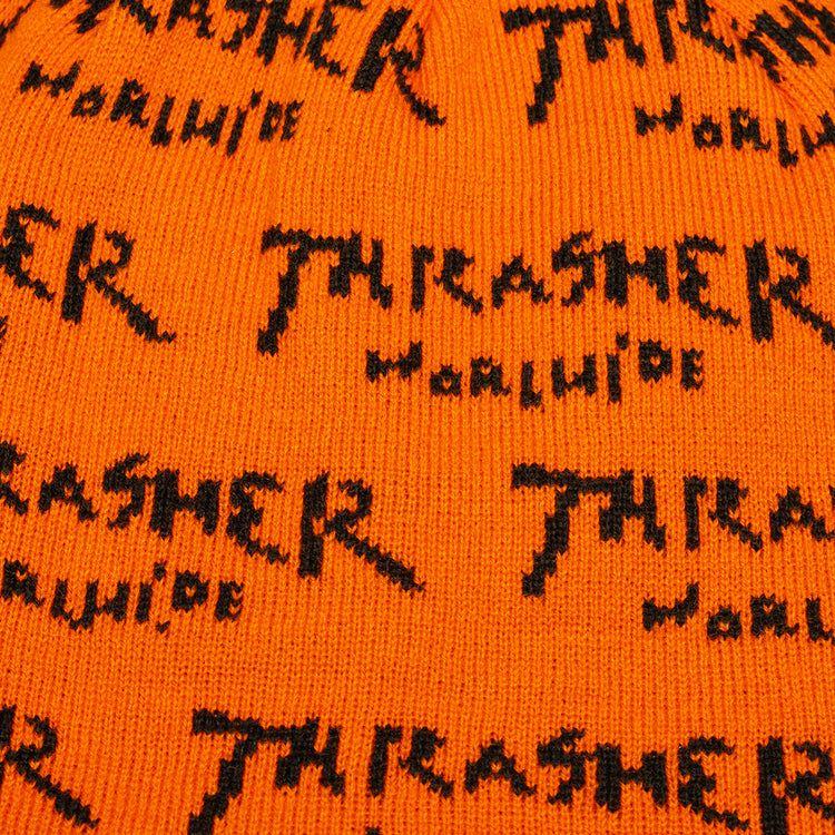 Thrasher | Worlwide Skully Beanie
Color : Orange