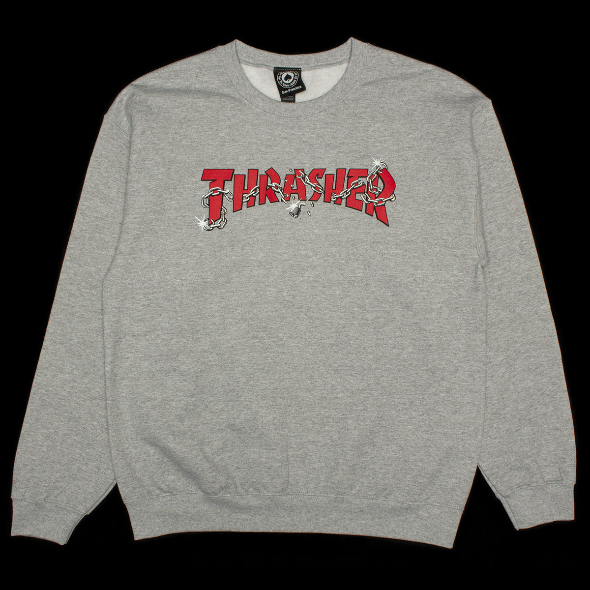 Thrasher | Chains By Daniel Shepard Crewneck
Color : Sport Grey