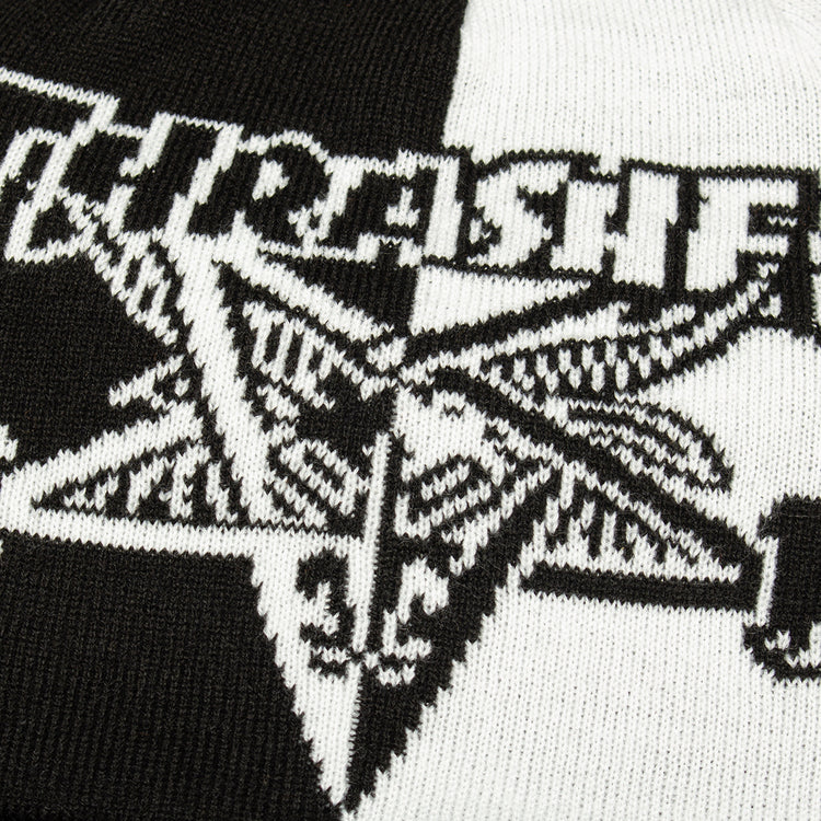 Thrasher | Skategoat Split Skully Beanie
Color : Black / White