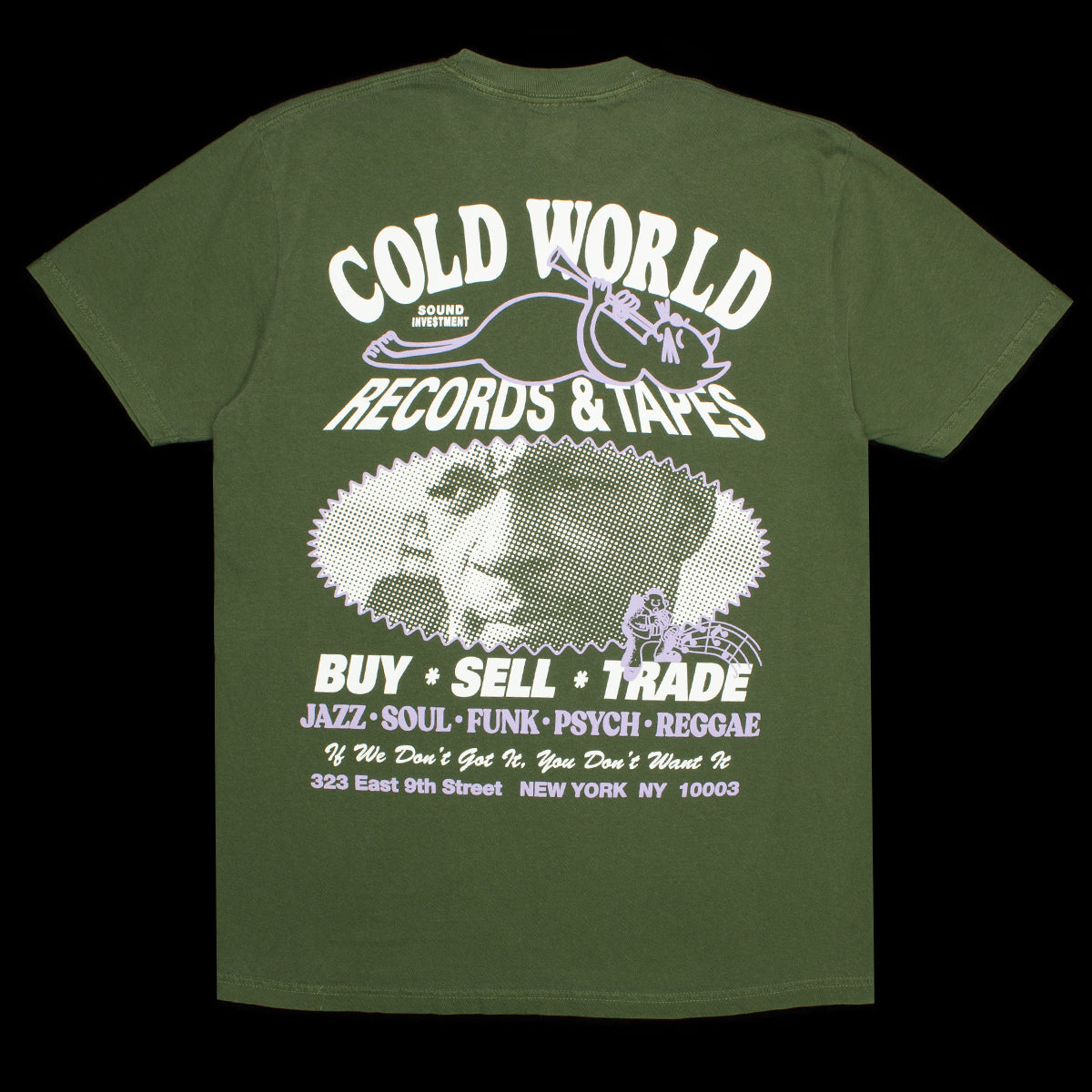 Cold World Frozen Goods | Digging T-Shirt Color : Hemp
