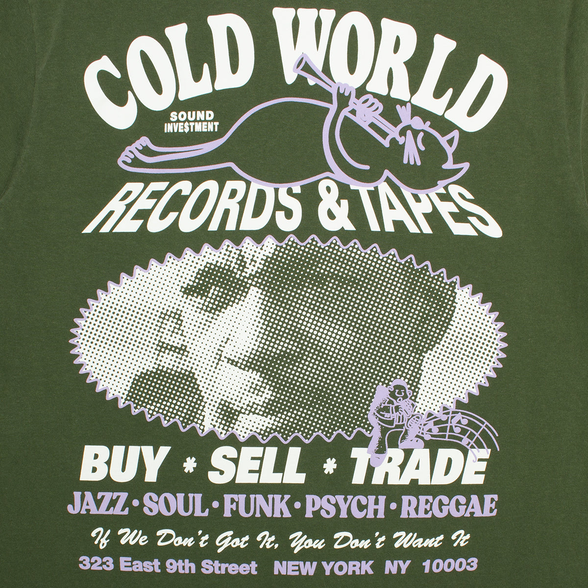 Cold World Frozen Goods | Digging T-Shirt Color : Hemp