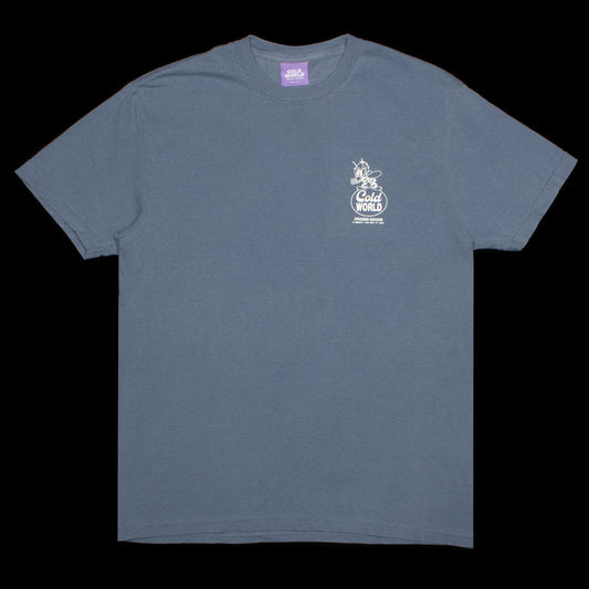 Cold World Frozen Goods | Bee Team T-Shirt Color : Blue Jean