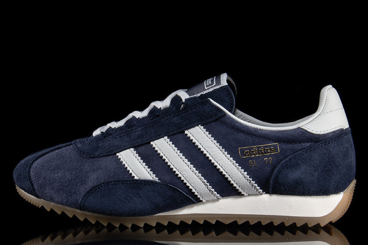 Adidas - SL 72 PT
Style # KJ1064
Color : Shadow Navy / Crystal White
Materials : Suede Upper - Rubber Outsole
Sizing : US Men's