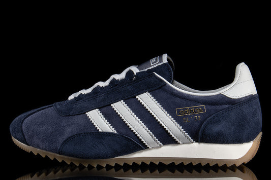 Adidas - SL 72 PT
Style # KJ1064
Color : Shadow Navy / Crystal White
Materials : Suede Upper - Rubber Outsole
Sizing : US Men's