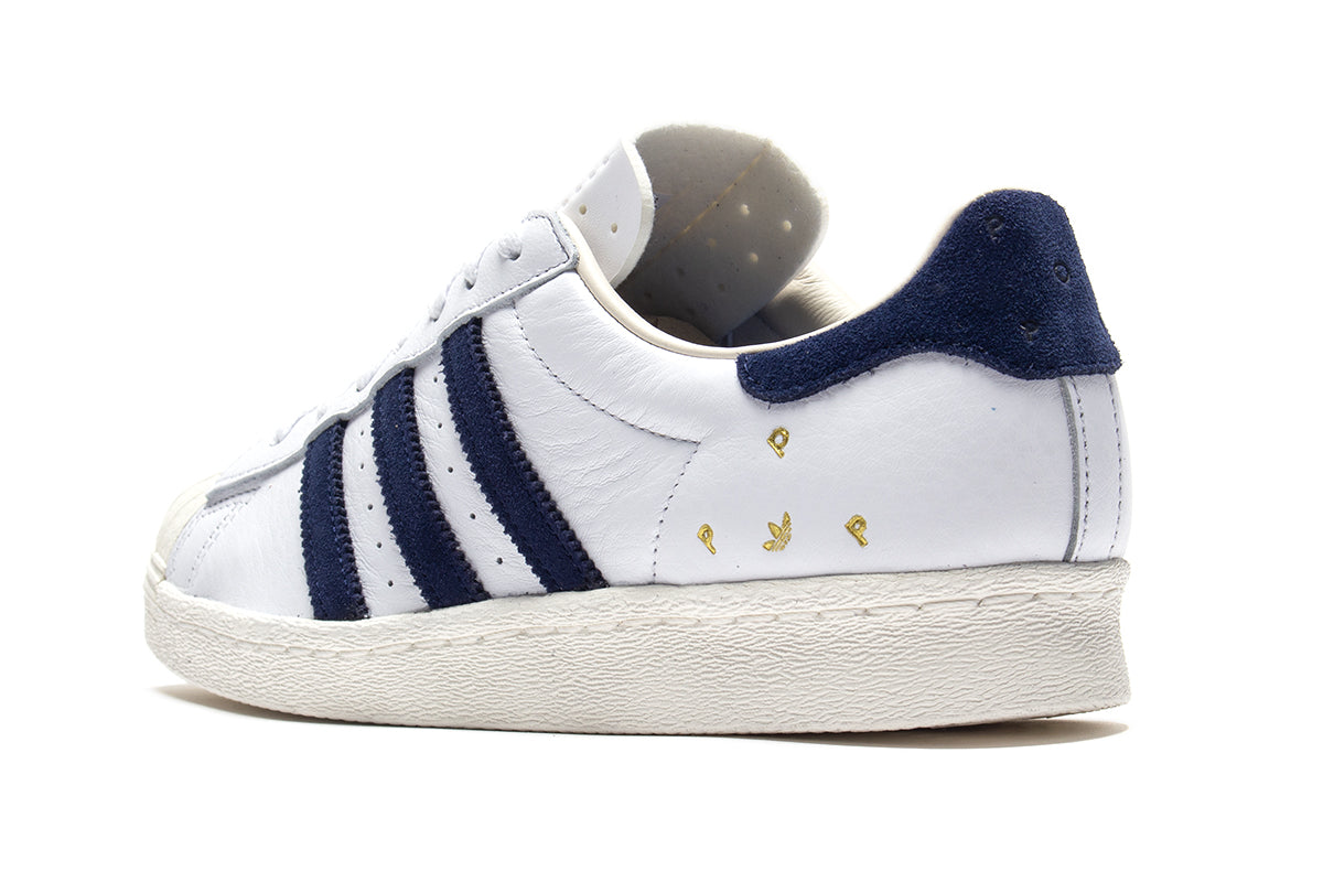 Adidas | Superstar ADV x Pop Trading Co Style # IE3408 Color : Cloud White / Collegiate Navy / Chalk White
