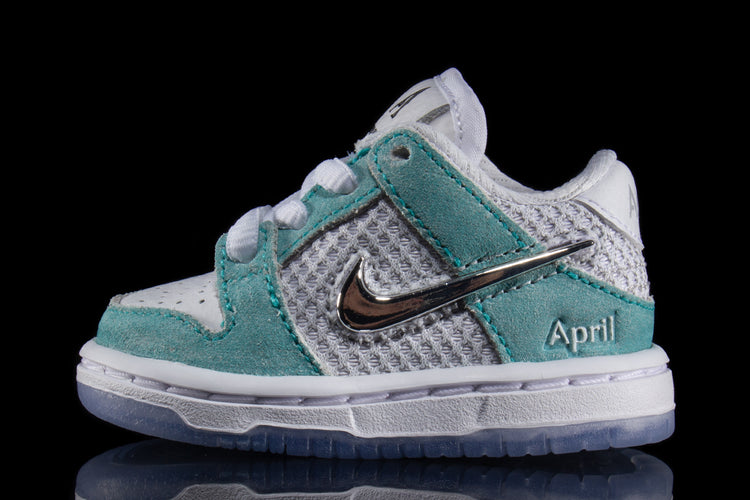 Nike SB | Dunk Low Pro x April Skateboards (TD) Style # FZ6107-300 Color : Turbo Green / Metallic Silver