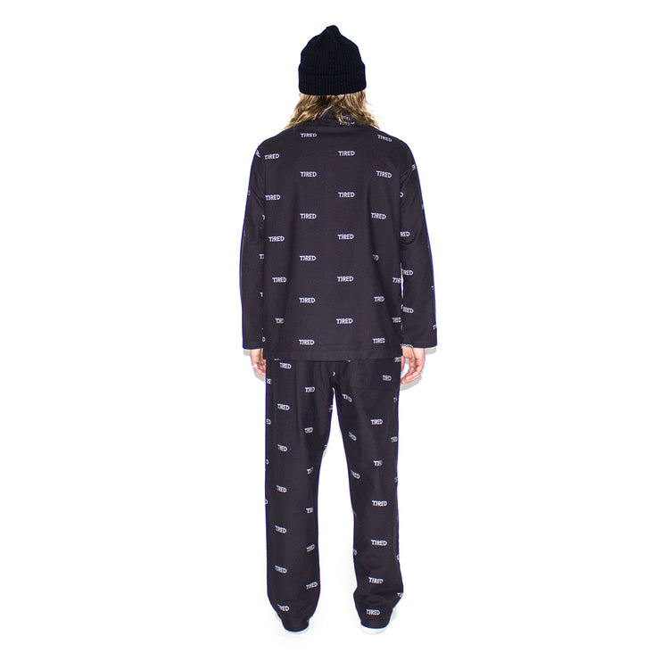 Tired | Bones Pajama Set Color : Black