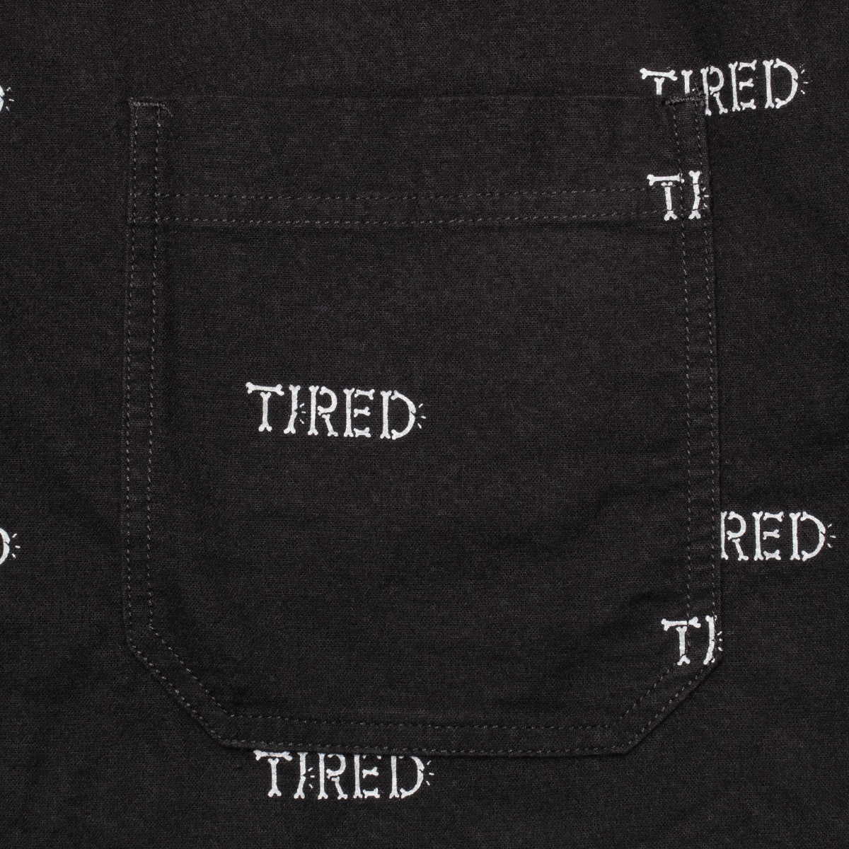 Tired | Bones Pajama Set Color : Black