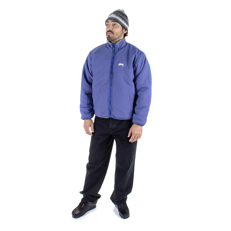 Stussy | Sherpa Reversible Jacket
Style # 118529
Color : Blue Stone