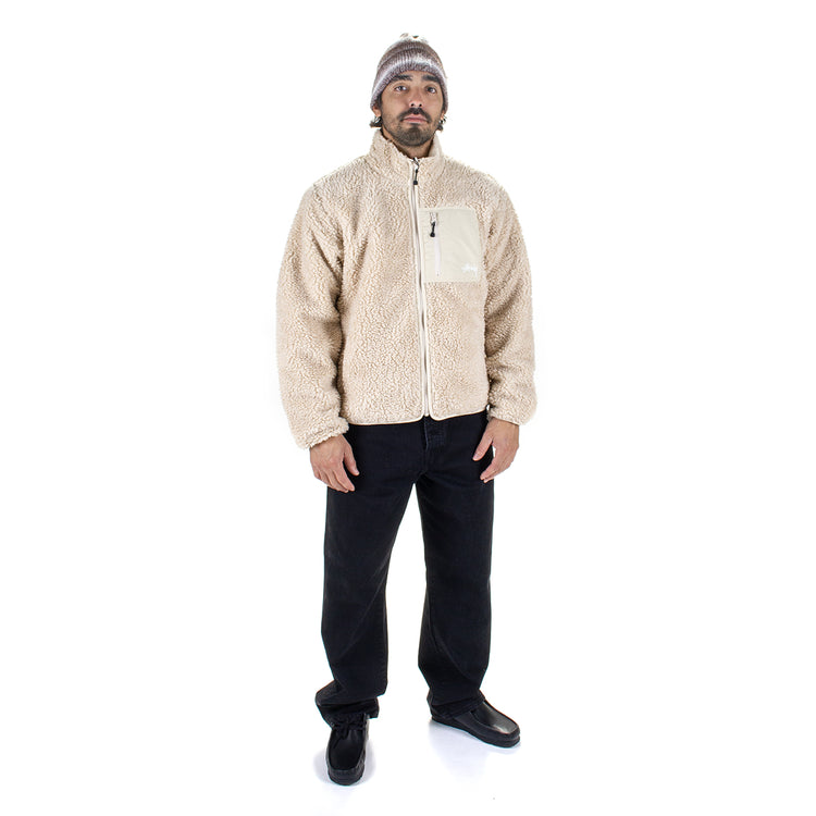 Stussy | Sherpa Reversible Jacket
Style # 118529
Color : Natural