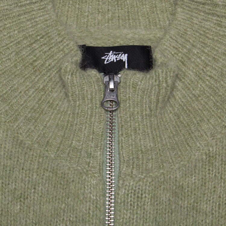 Stussy | Brushed Mock Full Zip Sweater
Style # 117248
Color : Sage