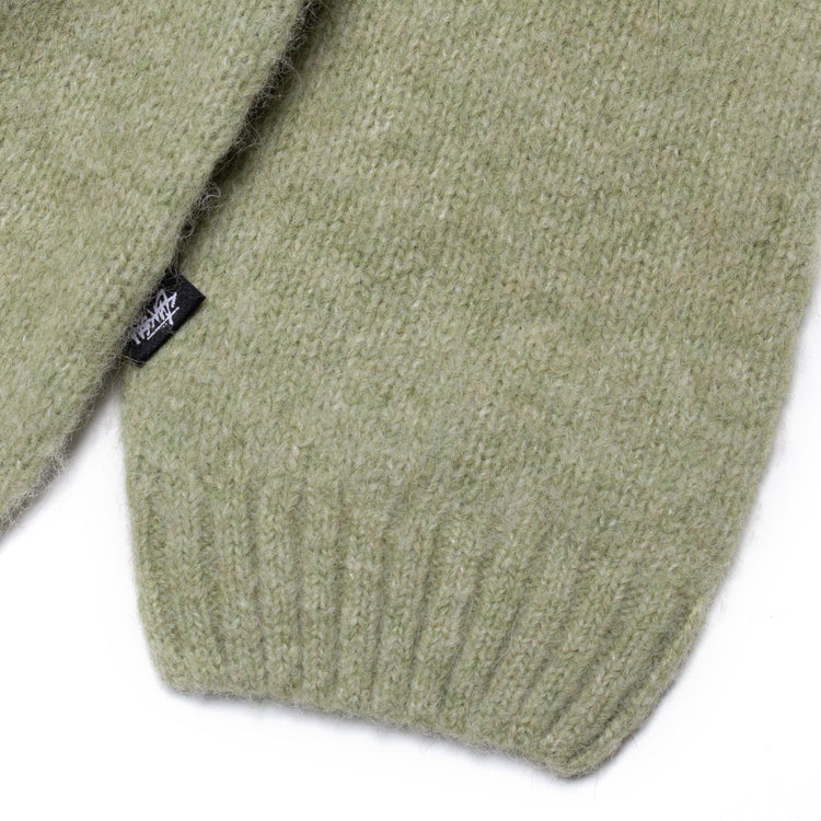 Stussy | Brushed Mock Full Zip Sweater
Style # 117248
Color : Sage