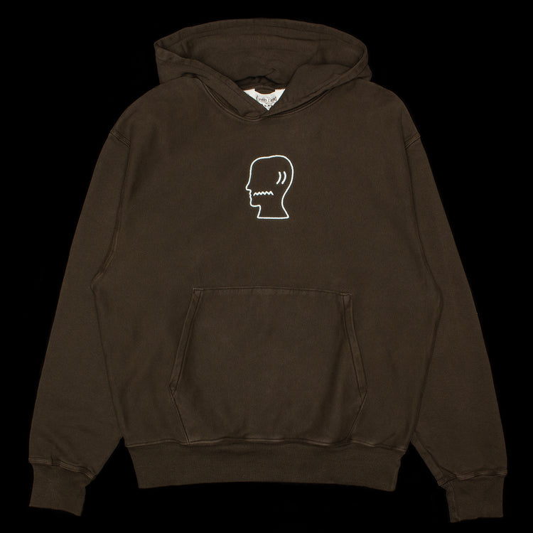 Brain Dead - 3D Embroidered Logohead Garment Dyed Hoodie
Color : Brown