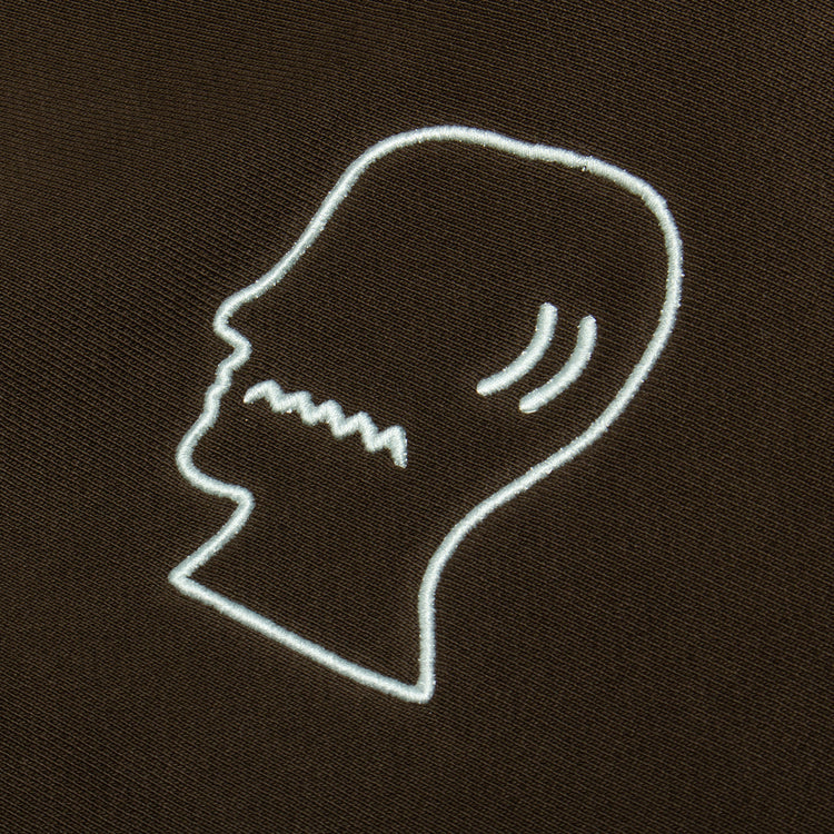 Brain Dead - 3D Embroidered Logohead Garment Dyed Hoodie
Color : Brown