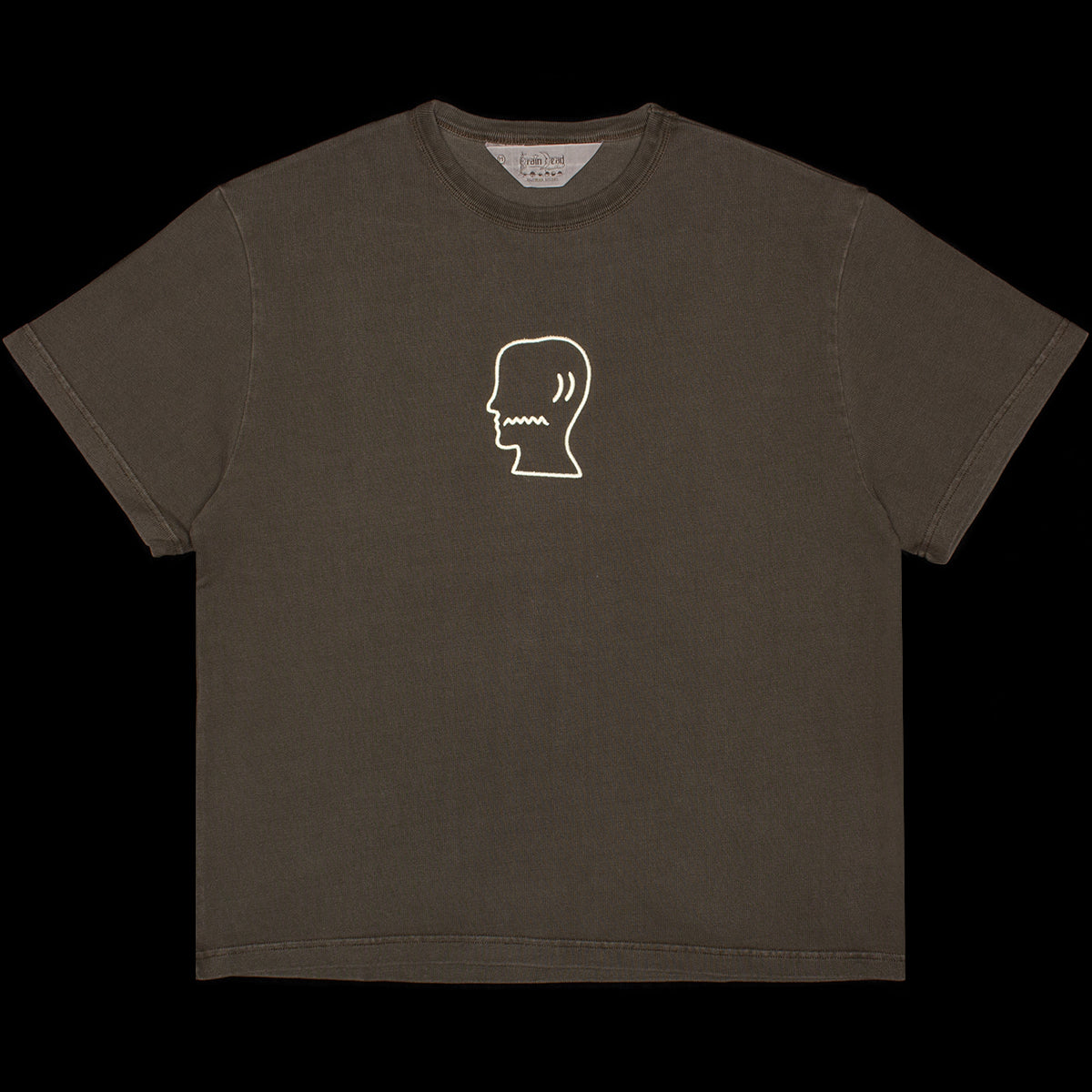 Brain Dead - Heavyweight 3D Embroidered Logohead T-Shirt
Color : Brown